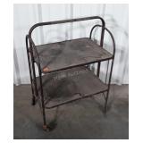 Vintage Folding Metal Kitchen Cart, needs fresh