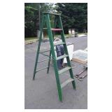 Five foot wooden step ladder