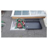 Christmas Tree stand, plastic cover, and plastic