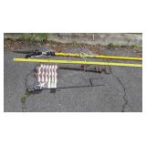 Limbsaw yard stick, American flag lawn decor,