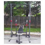 Cap strength weight bench and two pull up bars