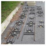 Group of iron garden trellises