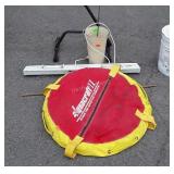 Group lot, includes raft, light fixture planter,