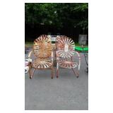 Four patio spring rocker chairs, some of the