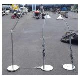 Three floor lamps
