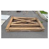 Two Wooden Gates, made from 1x6 pine boards being