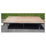 Platform Table, folding legs with wooden 6ft top.