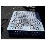 Blue plastic pallet 43x37, does have damage on