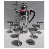 Art Deco cocktail shaker and Stainless Chrome