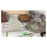 Group lot with Christmas tree platter, lazy