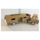 Structo cab & horse wagon - missing parts, as is