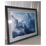 Framed Home Decor Print, mountain landscape