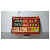 Cigarette pricing advertising with mounting