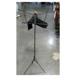 Portable folding music stand with carry case.