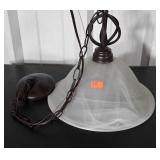 Ceiling light with frosted glass shade