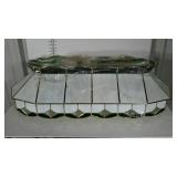 Over the Bar or Pool table light. Slag glass.