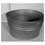 Galvanized Washtub No. 2 silver painted some