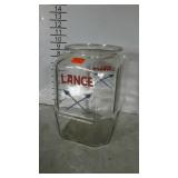 LANCE counter jar, no lid. 11" high. Needs