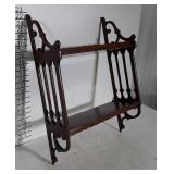 Mahogany Wall mount Curio shelf, 17wx24" high