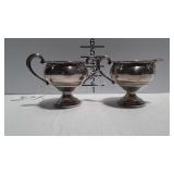 Sterling cream and sugar set