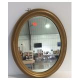 Oval wall mirror