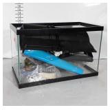 Small Aquarium tank with light top and some