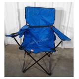 Blue Folding camping Chair used but okay
