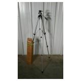 VALUE-PACKED video tripod with box.