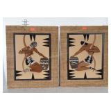 Two Wall Art Hangings. Wall design in wood