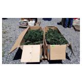 Two artificial Christmas trees