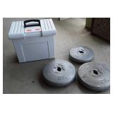 3 Challenger weights 14.3 lb + 8.8 lb & file box