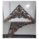 Architectural Iron. Two corner cast iron Rose