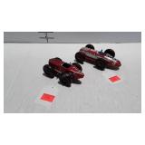 2 wind up toy race cars mar, missing parts