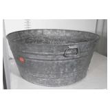 Galvanized Washtub 27" dia. dent along bottom