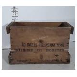 Wooden Ammo Shipping Box, 8x20x12" high bottom