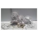 One desktop fan and two partial fans , power