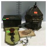 Home decor - glass door knob wall hook, frog wall