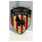 Wooden sign "Scott Key Chapter NC HA" 10 x 15"