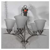 Ceiling Light Fixture having 5 frosted glass