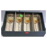 Lenox, set of 4 wine goblets with box