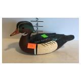 Duck decoy, "Wood Duck Drake" signed by L.