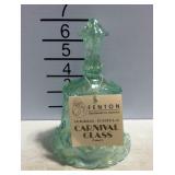 Fenton carnival glass bell with hang tag & label