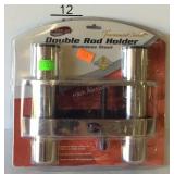 Double fishing rod holder, stainless, in sealed