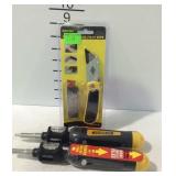 Tools - utility knife, and 2 Bit Shooters with
