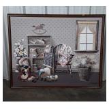 Framed Wall Art. Print on Canvas Signed Jasper,