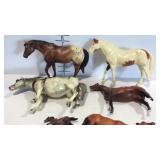 6 Breyer horses - NOTE: 4 largest all have missing