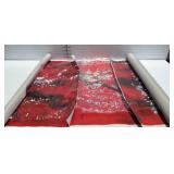 3 piece Asian oil on canvas paintings