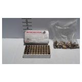 Full box of Winchester 45 Auto bullets plus bag