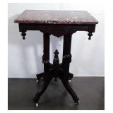 Lovely Victorian Marble Top Lamp Table 22x16x30"