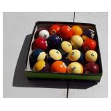 Box of pool balls not a complete set